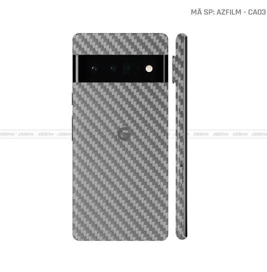 Dán Skin Google Pixel 6 Series Vân Carbon Xám | CA03