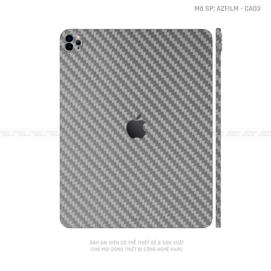 Dán Skin IPad Air Series Vân Carbon Xám | CA03