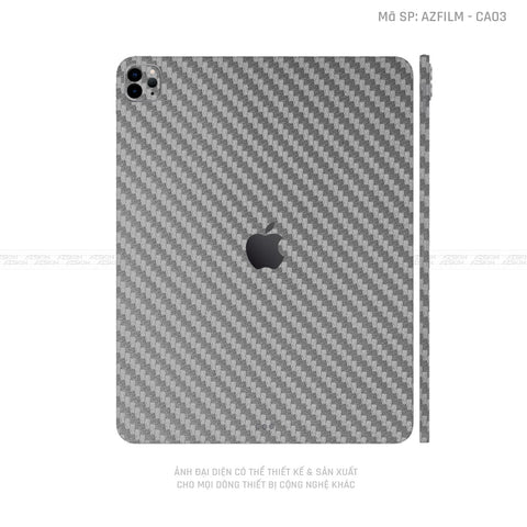 Dán Skin IPad Air Series Vân Carbon Xám | CA03
