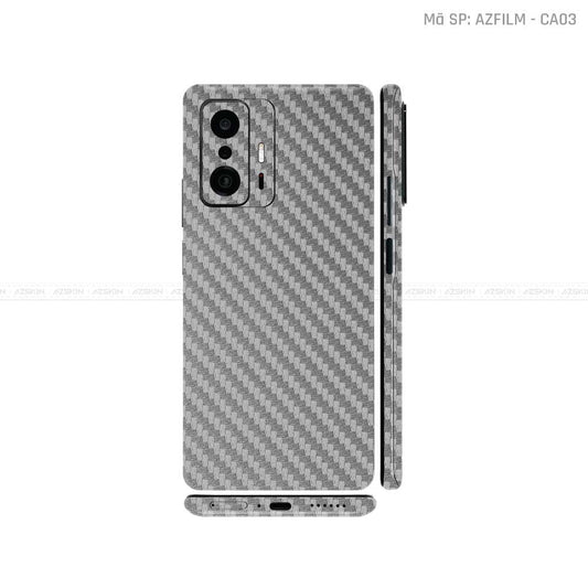 Dán Skin Xiaomi 11 Series Màu Xám Carbon | CA03