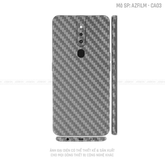 Miếng Dán Skin Điện Thoại OPPO F Series Vân Carbon Xám | CA03
