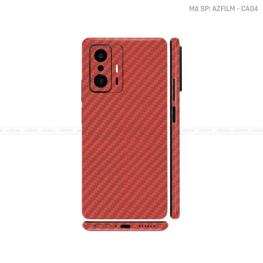 Dán Skin Xiaomi 11 Series Màu Đỏ Carbon | CA04