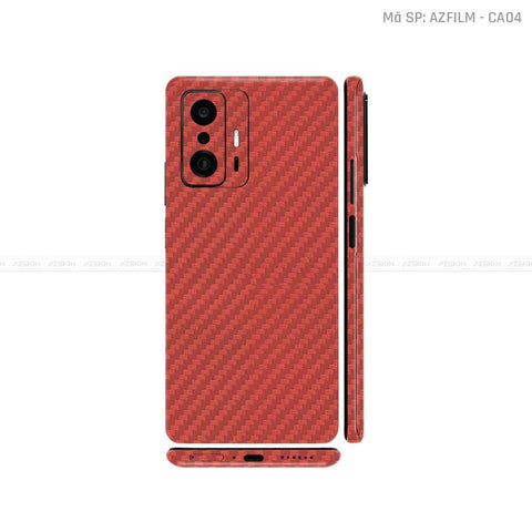 Dán Skin Xiaomi 11 Series Màu Đỏ Carbon | CA04