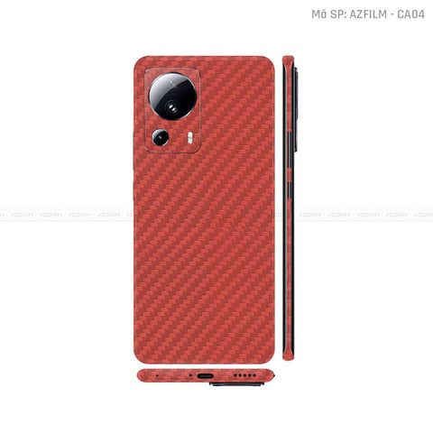 Dán Skin Xiaomi 13 Series Màu Carbon Đỏ | CA04