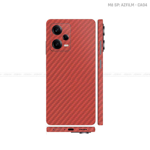 Dán Skin Xiaomi Redmi Note 12 Series Đổi Màu Đỏ Carbon | CA04
