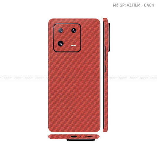 Dán Skin Xiaomi 14 Series Màu Carbon Đỏ Vinyl | CA04