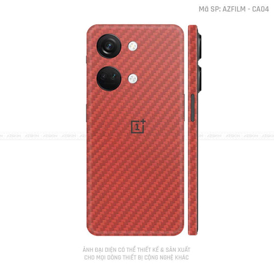 Dán Skin Oneplus Nord Series Vân Carbon Đỏ | CA04