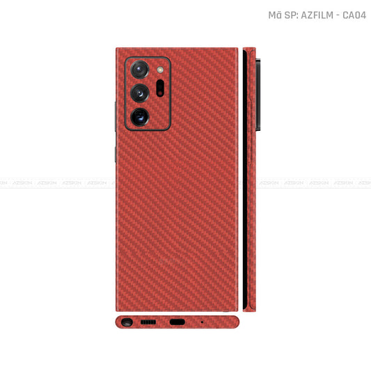 Dán Skin Galaxy Note 20 Series Vân Carbon Đỏ | CA04
