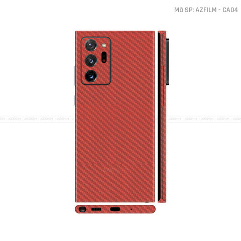 Dán Skin Galaxy Note 20 Series Vân Carbon Đỏ | CA04