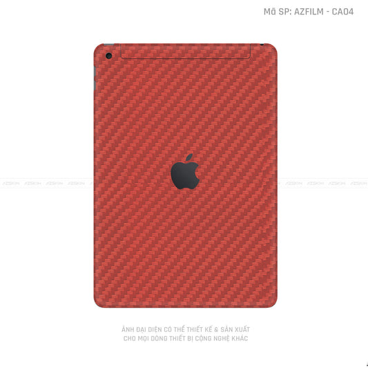 Dán Skin IPad Gen Series Vân Carbon Đỏ | CA01