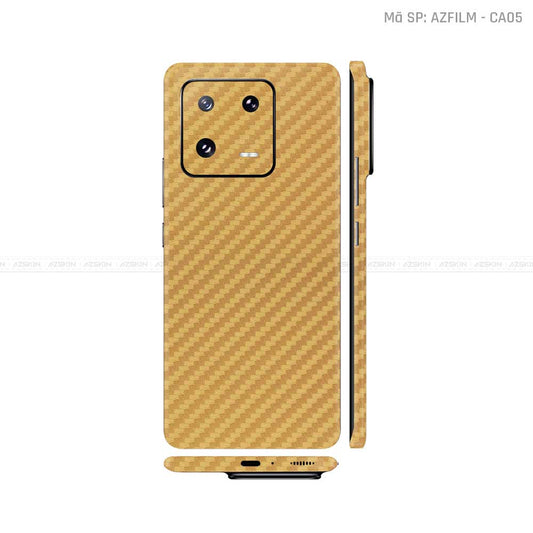 Dán Skin Xiaomi 14 Series Màu Carbon Vàng Vinyl | CA05