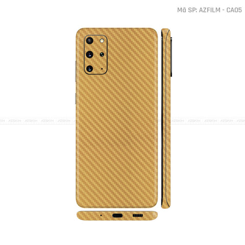 Dán Skin Galaxy S20 Series Màu Carbon Vàng | CA05