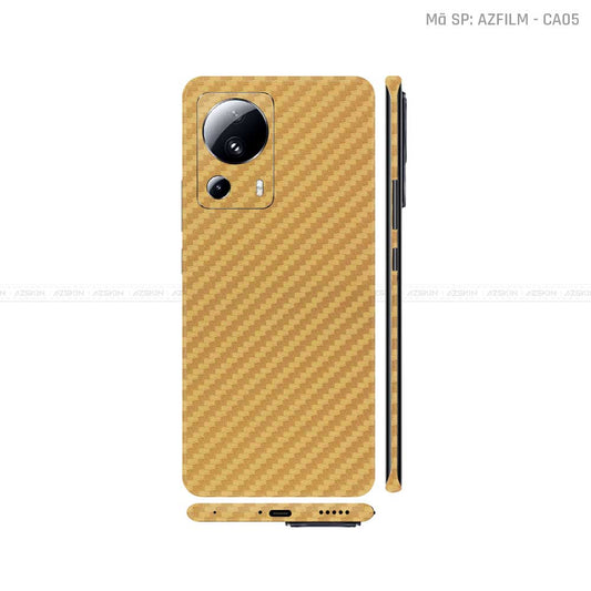 Dán Skin Xiaomi 13 Series Màu Carbon Vàng | CA05