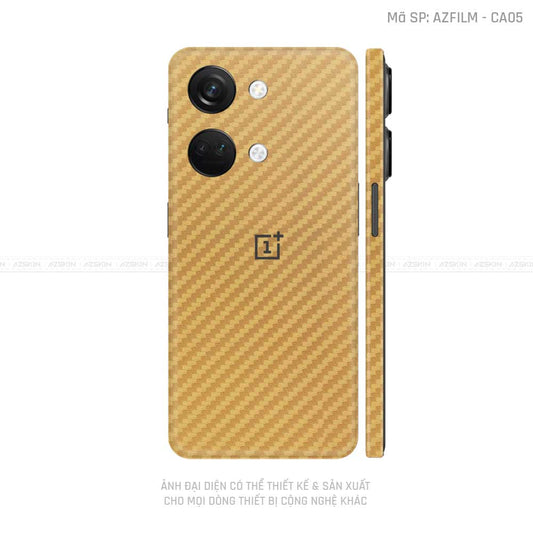 Dán Skin Oneplus Nord Series Vân Carbon Vàng | CA05