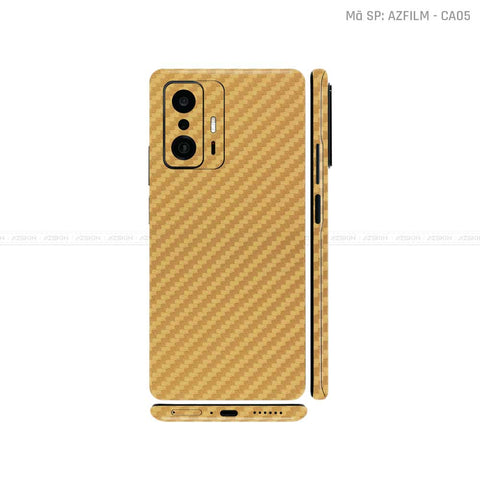 Dán Skin Xiaomi 11 Series Màu Vàng Carbon | CA05