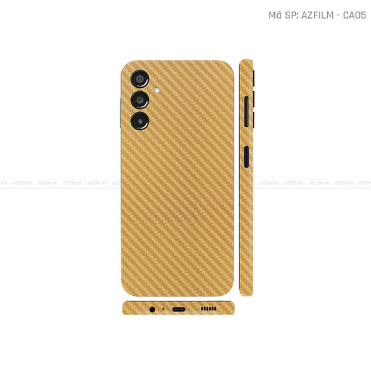 Dán Skin Galaxy A Series Vân Carbon Vàng | CA05