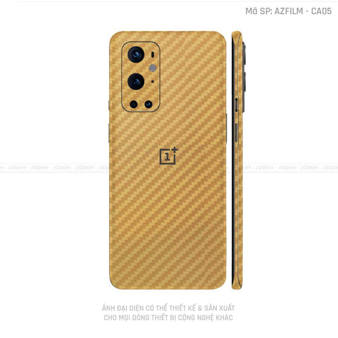 Dán Skin Oneplus 8/9 Series Vân Carbon Vàng | CA05