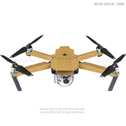 Dán Skin Flycam Carbon Vàng Đồng | CA05