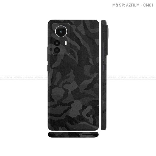 Dán Skin Xiaomi 12 Series Màu Camo Đen | CM01