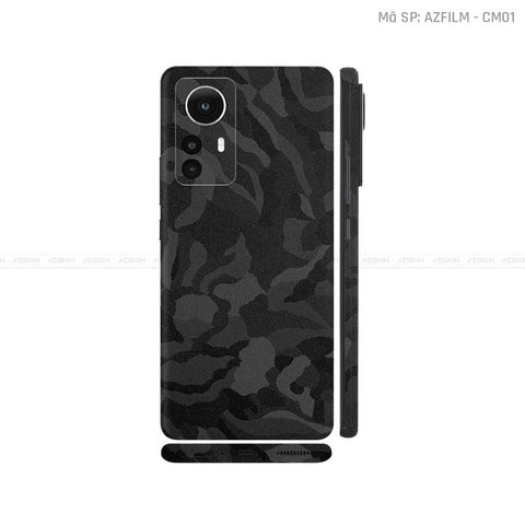 Dán Skin Xiaomi 12 Series Màu Camo Đen | CM01