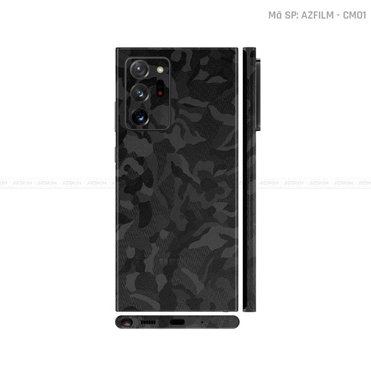 Dán Skin Galaxy Note 20 Series Vân Camo Đen | CM01