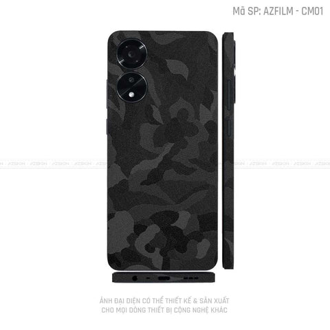 Miếng Dán Skin Điện Thoại OPPO A Series Màu Camo Đen | CM01