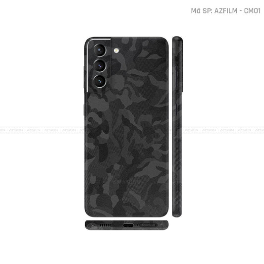 Dán Skin Galaxy S21 Series Vân Camo Đen | CM01