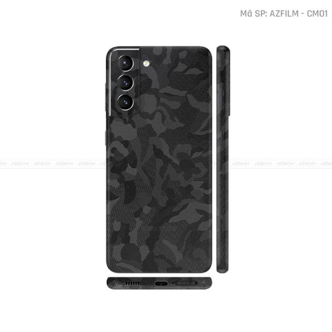 Dán Skin Galaxy S21 Series Vân Camo Đen | CM01