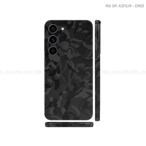 Dán Skin Galaxy S23 Series Vân Camo Đen | CM01