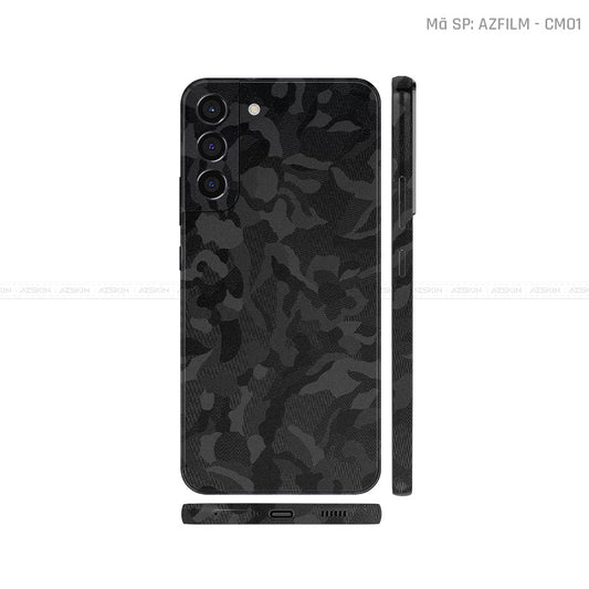 Dán Skin Galaxy S22 Series Vân Camo Đen | CM01