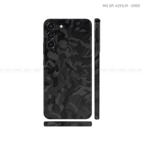 Dán Skin Galaxy S22 Series Vân Camo Đen | CM01
