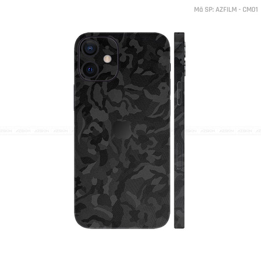 Dán Skin IPhone 12 Series Vân Camo Đen | CM01