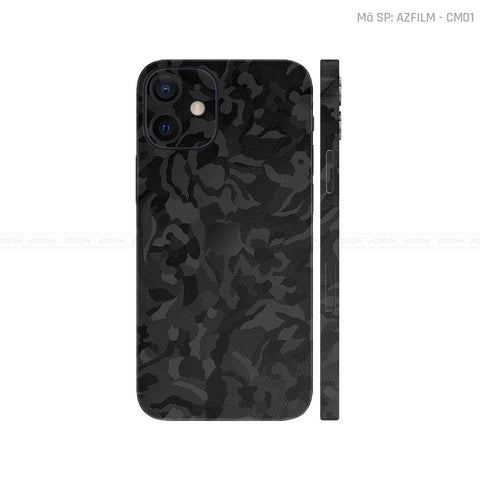 Dán Skin IPhone 12 Series Vân Camo Đen | CM01