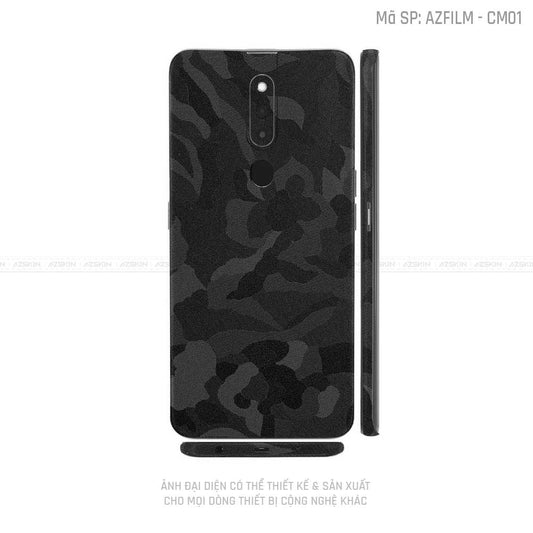 Miếng Dán Skin Điện Thoại OPPO F Series Vân Camo Đen | CM01