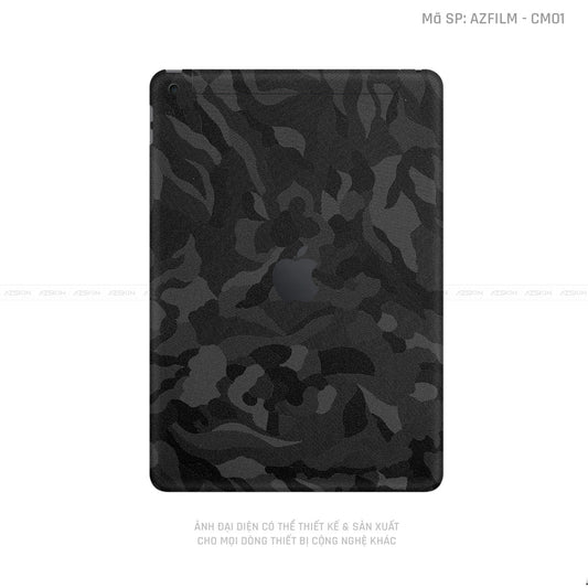 Dán Skin IPad Gen Series Vân Camo Đen | CM01