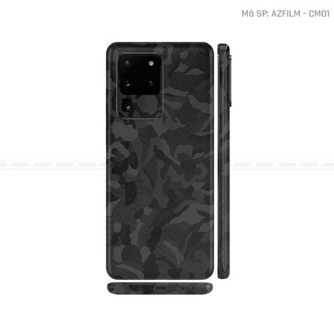 Dán Skin Galaxy S20 Series Màu Camo Đen | CM01