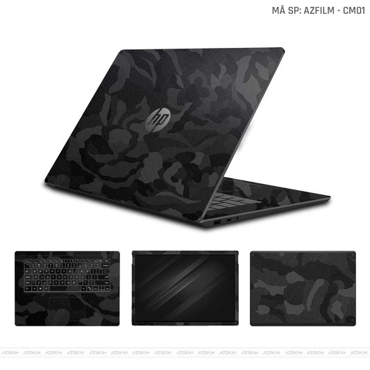 Dán Skin Laptop HP Vân Camo Đen | CM01