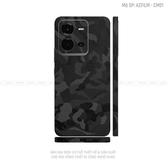 Dán Skin Vivo V Series Vân Camo Đen | CM01