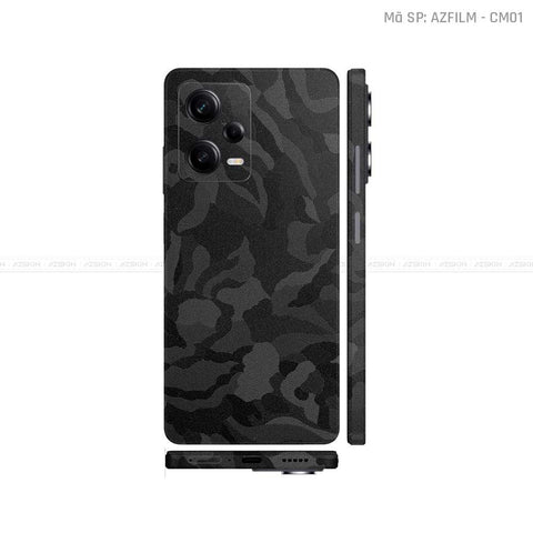 Dán Skin Xiaomi Redmi Note 12 Series Đổi Màu Đen Camo | CM01