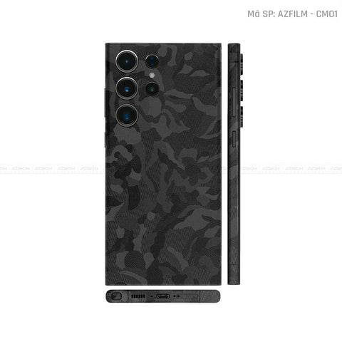 Dán Skin Galaxy S23 Series Vân Camo Đen | CM01