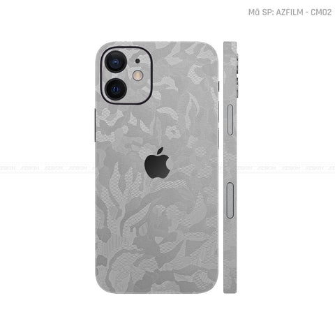 Dán Skin IPhone 12 Series Vân Camo Xám | CM02