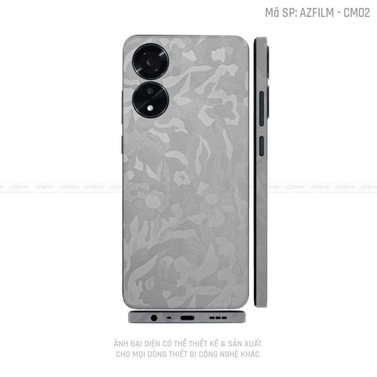 Miếng Dán Skin Điện Thoại OPPO A Series Màu Camo Xám | CM02