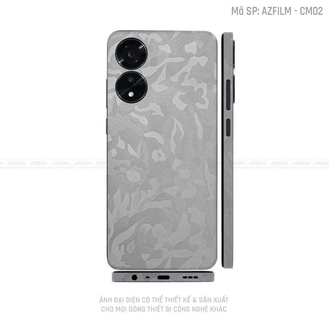 Miếng Dán Skin Điện Thoại OPPO A Series Màu Camo Xám | CM02