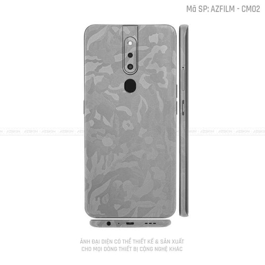Miếng Dán Skin Điện Thoại OPPO F Series Vân Camo Xám | CM02