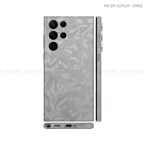 Dán Skin Galaxy S22 Series Vân Camo Xám | CM01