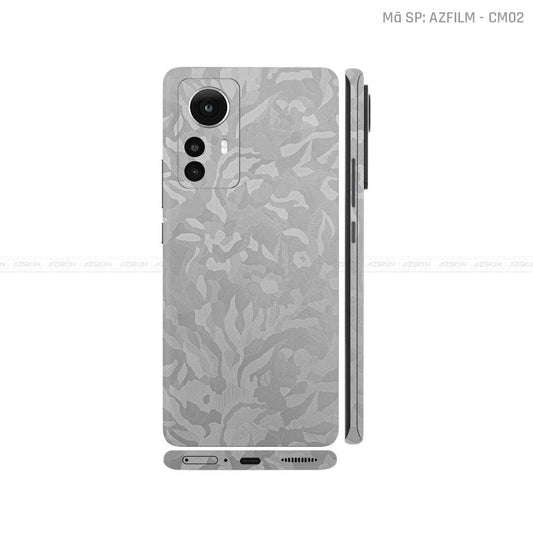 Dán Skin Xiaomi 12 Series Màu Camo Bạc | CM02