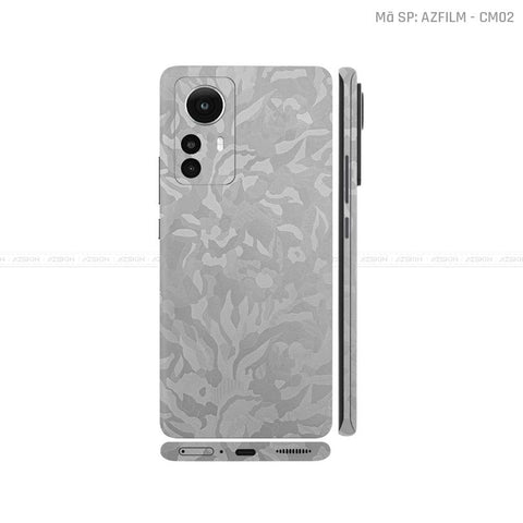 Dán Skin Xiaomi 12 Series Màu Camo Bạc | CM02