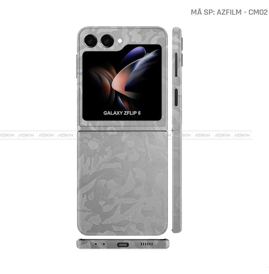 Dán Skin Galaxy Z Flip 7 Vân Camo Xám | CM02