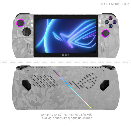 Dán Skin Máy Chơi Game Asus ROG Vân Camo Xám | CM02
