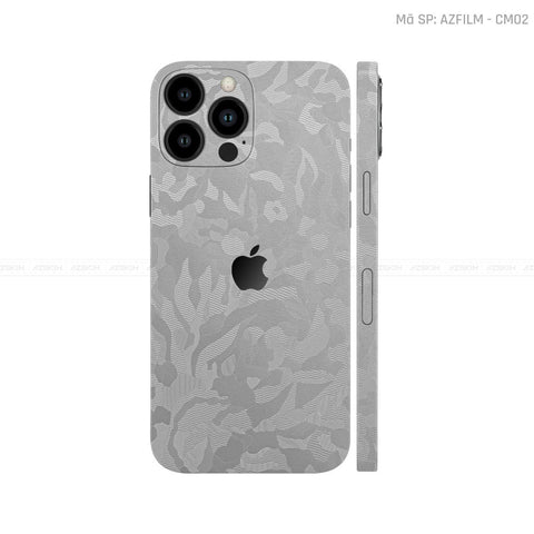 Dán Skin IPhone 16 Series Vân Camo Xám | CM02